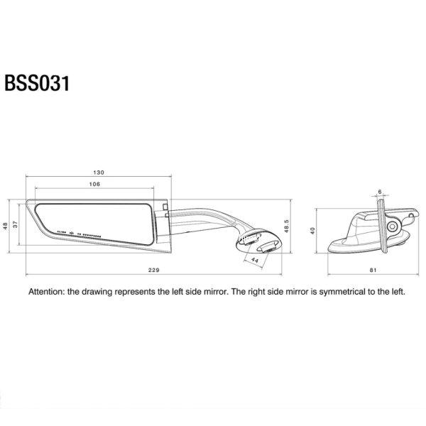 BSS031A リゾマ rizoma ミラー Stealth 17年-23年 CBR1000RR-R シルバー 左右ペア JP店 | ブランド登録なし | 02