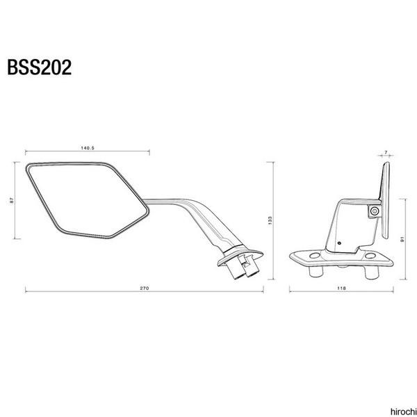 BSS202A リゾマ rizoma ステルスミラー Stealth Max 左右ペア ヤマハ T-MAX 560/Tech Max 25年-26年 シルバー JP店 | ブランド登録なし | 03