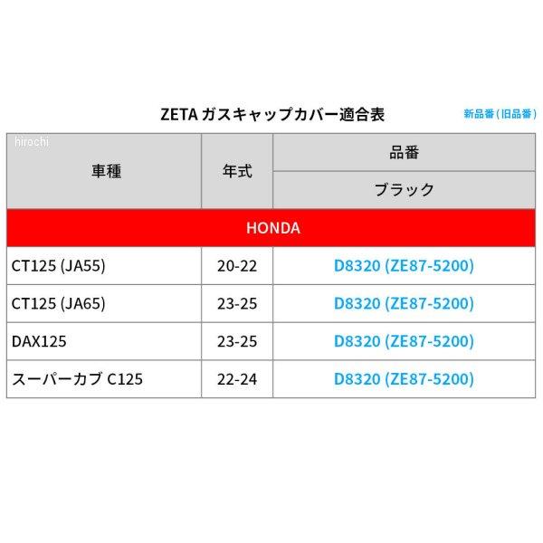 【メーカー在庫あり】 D8320 ジータ ZETA ガスキャップカバー 20年以降 CT125 黒 JP店 | ZETA | 05