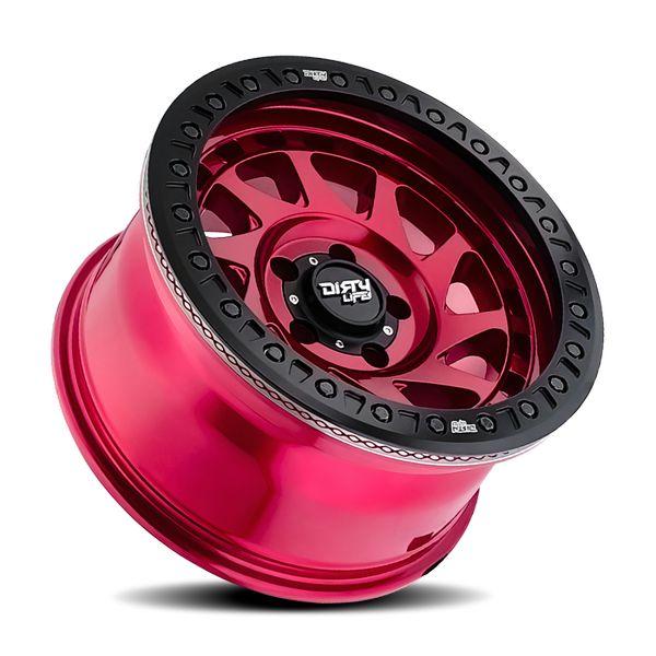 【USA在庫あり】 dlw9313-7973R12 Dirty Life 9313 Enigma Race 17x9 / 5x127 BP / -12mm Offset / 78.1mm Hub Crimson Candy Red Wheel JP店の画像