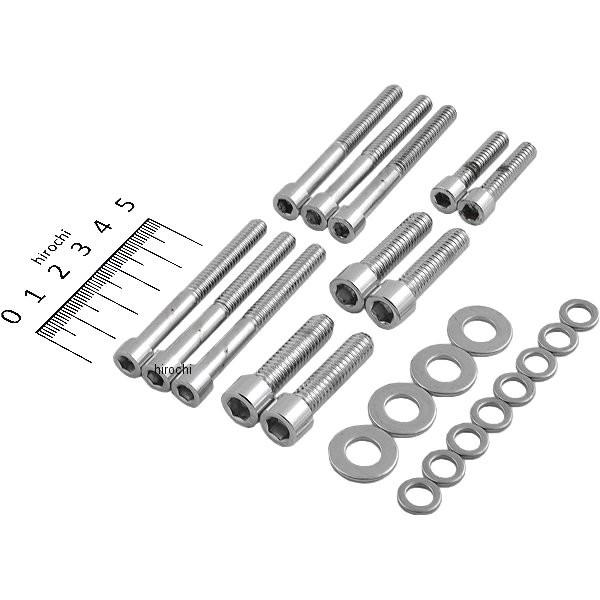 【USA在庫あり】 DS-190382S DRAG ボルトキット トランスミッション サイドカバー 87年-06年 Big Twin クローム/無地 JP店