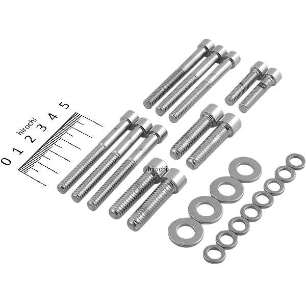 【USA在庫あり】 DS-190382S DRAG ボルトキット トランスミッション サイドカバー 87年-06年 Big Twin クローム/無地 JP店の画像