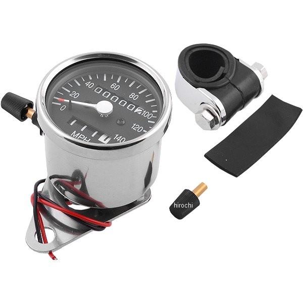 【USA棚卸し資産あり】 DS-243813 DRAG 機械類式速力度米突/トリップメーター(140MPH) 2.37in(60粍) 2:1 クローム/黒 JP店 その他バイクパーツ、アクセサリー用品-バイク