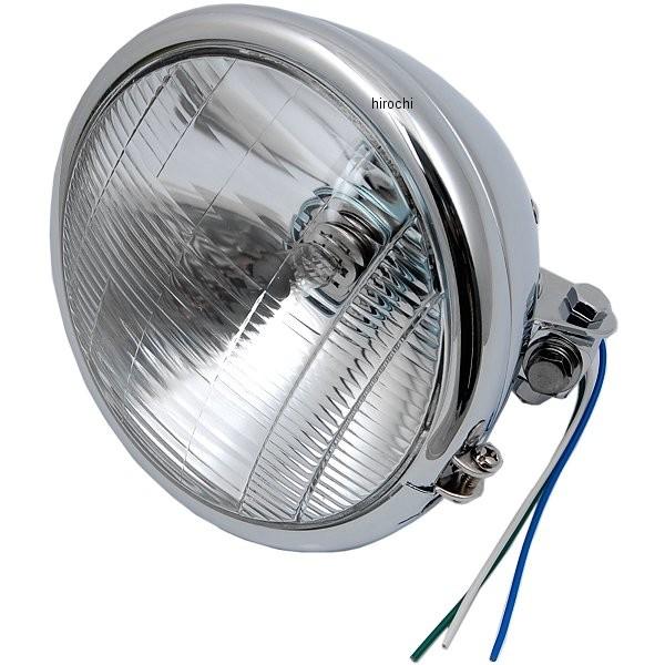 【USA在庫あり】 DS-280101 DRAG ヘッドライト 6.5インチ H4 55/100W クローム JP店