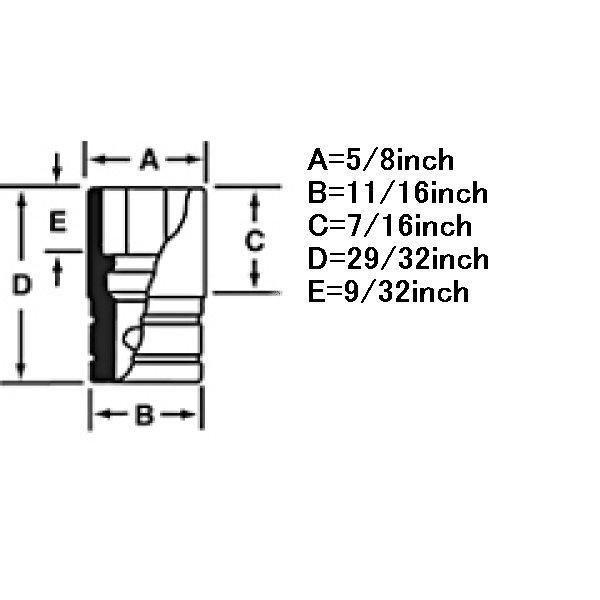 FS141 スナップオン Snap-on 3/8インチ ソケット シャロー 6角 インチ