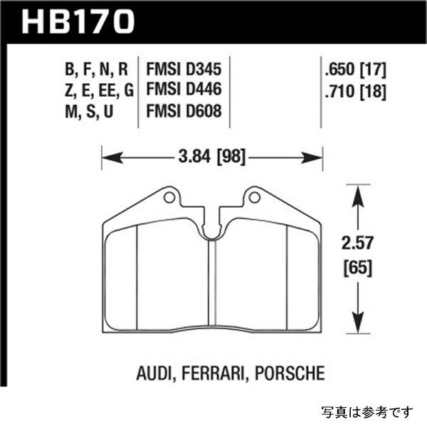 【USA在庫あり】 hawkHB170E.650 Hawk 89年-94年 Porsche 911 / 86年-91年 944 フロント \u0026 リヤ ブルー 9012 Race ブレーキパッド JP店_1