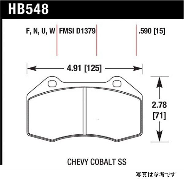 【USA在庫あり】 hawkHB548B.510 Hawk 08年-10年 シボレー Cobalt / HHR HPS 5.0 フロントブレーキパッド JP店_1