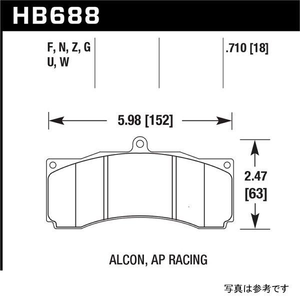 【USA在庫あり】 hawkHB688B.710 Hawk AP Racing/Alcon HPS 5.0 ブレーキパッド JP店の画像