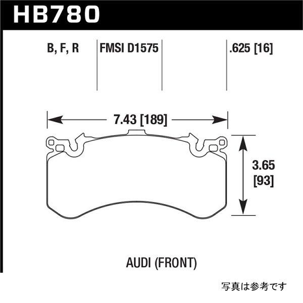 【USA在庫あり】 hawkHB780B.625 Hawk 2016 アウディ A8 フロント High Performance ブレーキパッド JP店_1