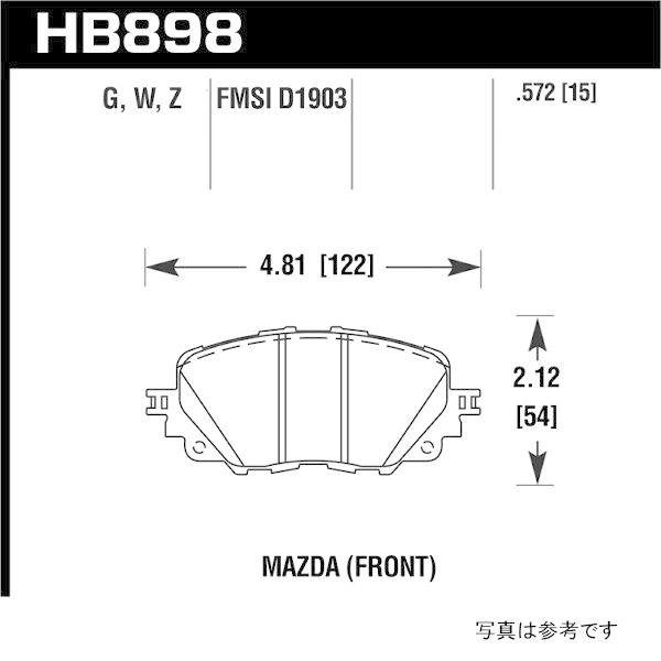 日曜日 WEBカタログ USA在庫あり】 hawkHB898B.572 Hawk 17年-19年 Fiat 124 Spider HPS