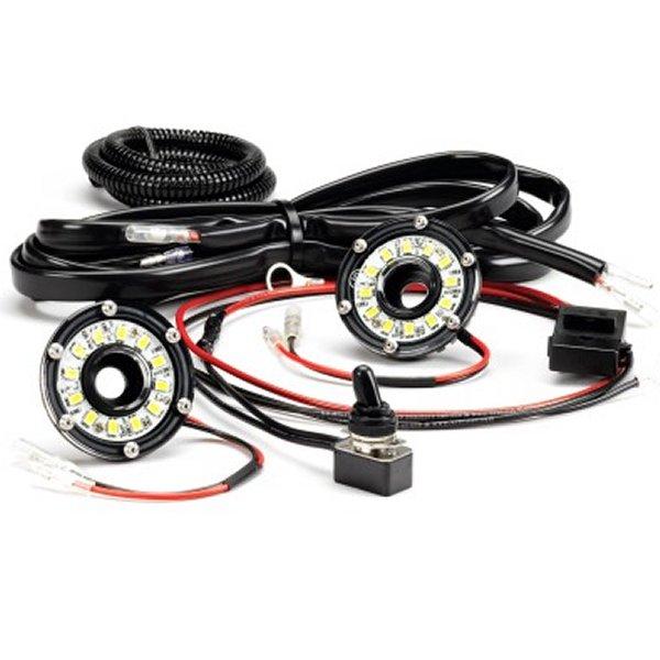 【USA在庫あり】 kcl355 KC HiLiTES Cyclone 2in. LED Universal Under Hood ライティング キット (Incl. 2 Cyclone ライト/Switch/Wiring) JP店 | ブランド登録なし