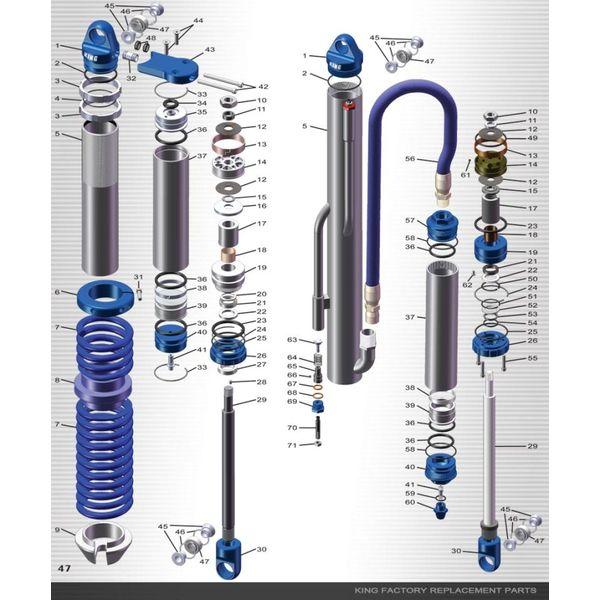 【USA在庫あり】 kin25074-010 King Shocks Reservoir Clamp 2.5 Cyl to 2.0 Res JP店の画像