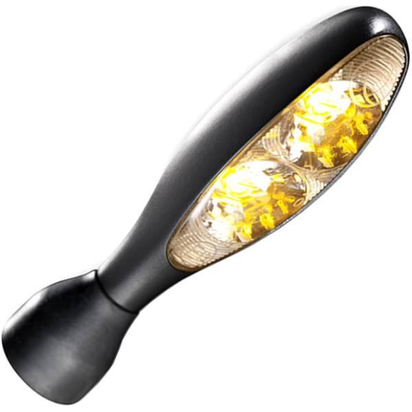 KM160-200 ケラーマン Kellermann micro 1000 Extreme/マイクロ 1000 エクストリーム マットブラック/クリアー アンバー 1個売り JP店