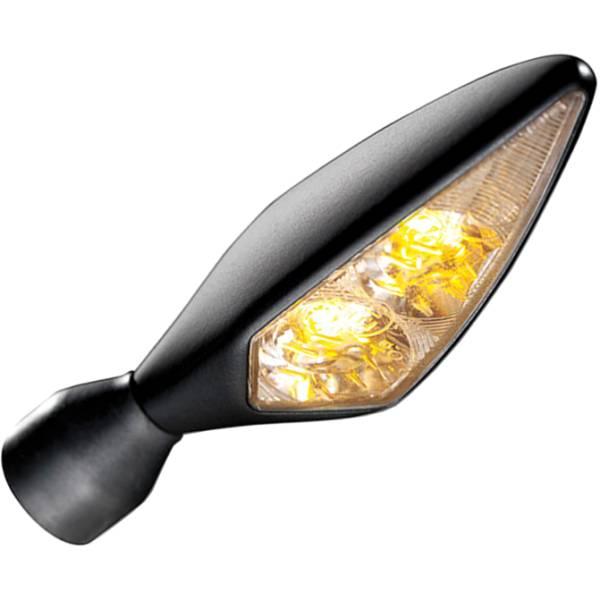 KM166-200 ケラーマン Kellermann micro Rhombus Extreme 左前、右後 マットブラック/クリアー アンバー 1個売り JP店