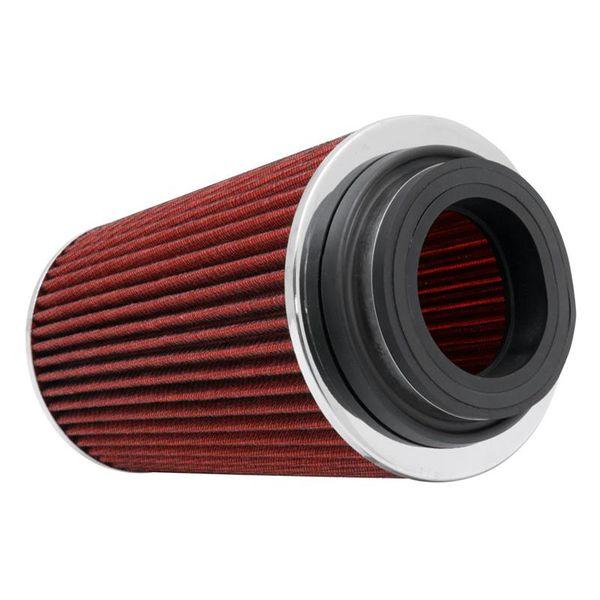 【USA在庫あり】 knnRG-1002RD-L K\u0026N Universal Air Filter Chrome Round Tapered Red -4in Flange ID x 1.125in Flange Length x 5.5in H JP店の画像
