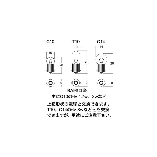 【メーカー在庫あり】 L702WH M&H マツシマ メーター ポジション ライセンス用 集光タイプL700 12v ピン式口金 ホワイト JP店｜hirochi｜03