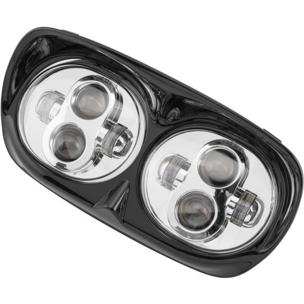 【USA在庫あり】 letLLC-LRH-BC レトリックライティング LETRIC LIGHTING LED ヘッドライト 80W Hi/Lo 98年-13年 FLTR クローム/黒 JP店
