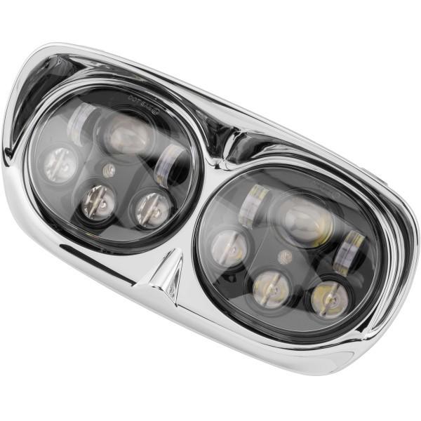 【USA在庫あり】 letLLC-LRHP-CB レトリックライティング LETRIC LIGHTING LED ヘッドライト デュアル 5.75インチ 98年-13年 FLTR 黒/クローム JP店