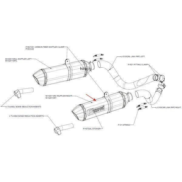 M-HZ01105C アクラポビッチ AKRAPOVIC リペアサイレンサーZ-TYPE E1