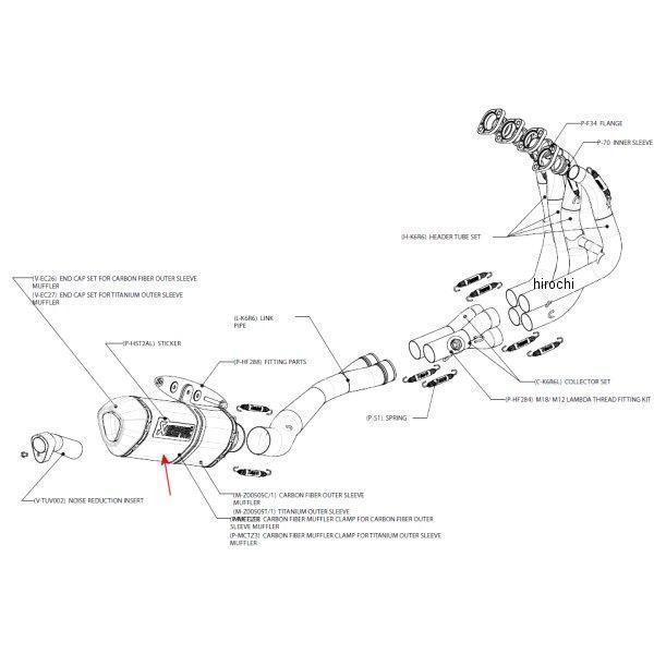 M-Z00505T/1 アクラポビッチ AKRAPOVIC リペアサイレンサー Z-TYPE 09