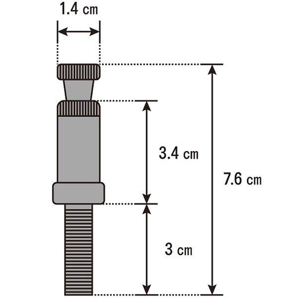 【メーカー在庫あり】 MM11-0059-01 マッドマックス MADMAX  汎用 ウィンカーステー ノーマル 76mm 1個入り JP店｜hirochi｜02