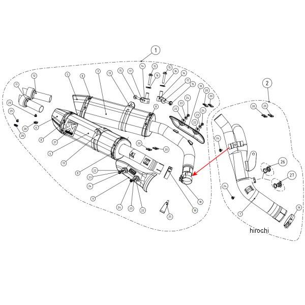 AKRAPOVIC（アクラポビッチ） P-R59 クランプバンド YZF-R1 ステンレス