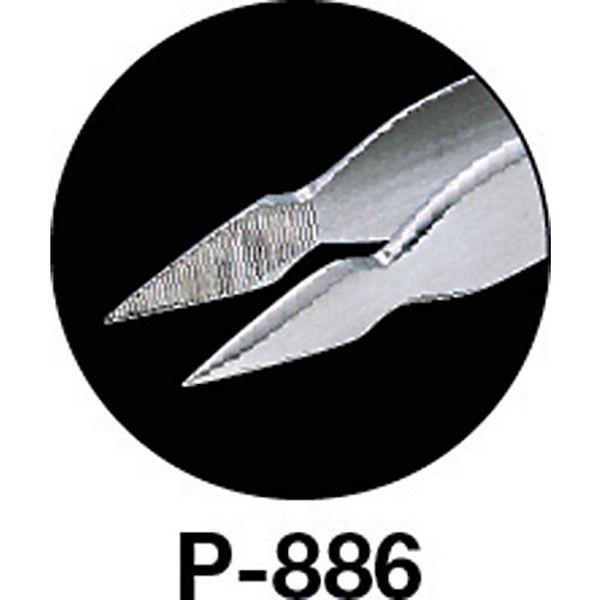 【メーカー在庫あり】 P-886 P886 ホーザン(株) HOZAN ピンセット 120mm JP｜hirochi｜02