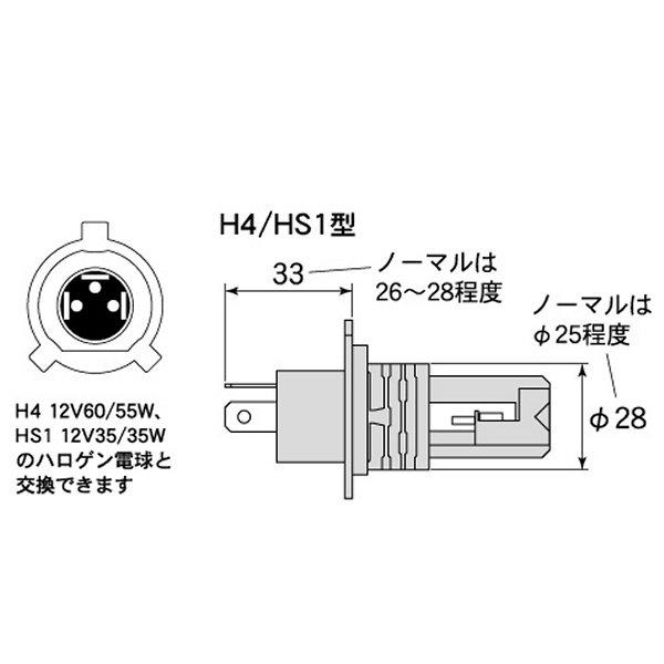 【メーカー在庫あり】 PD163 M&H マツシマ ヘッドライト電球 PonLED H4/HS1型 DC12v車専用 JP店 | ブランド登録なし | 01