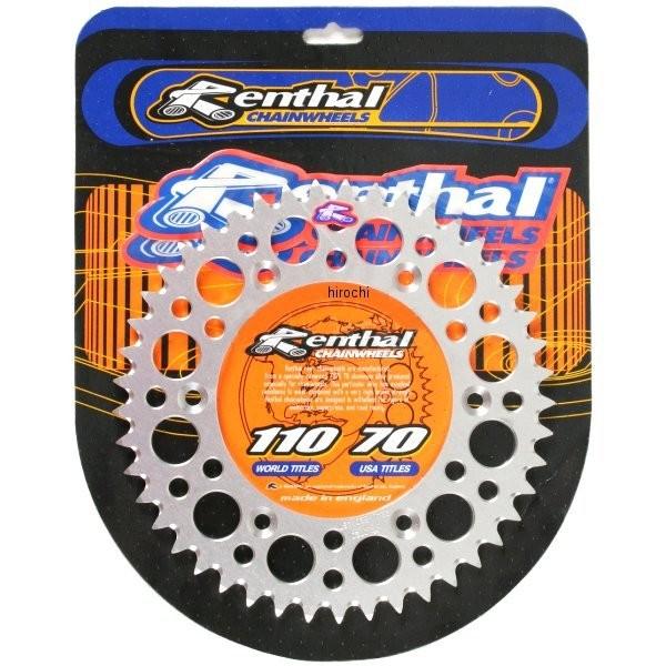 【USA在庫あり】 R224-52 レンサル RENTHAL リア スプロケット 52T/520 83年以降 KTM、ハスクバーナ アルミ シルバー JP店