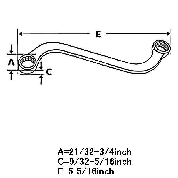 SBX1416 スナップオン Snap-on フランクドライブ S字 レンチ 12角 7/16