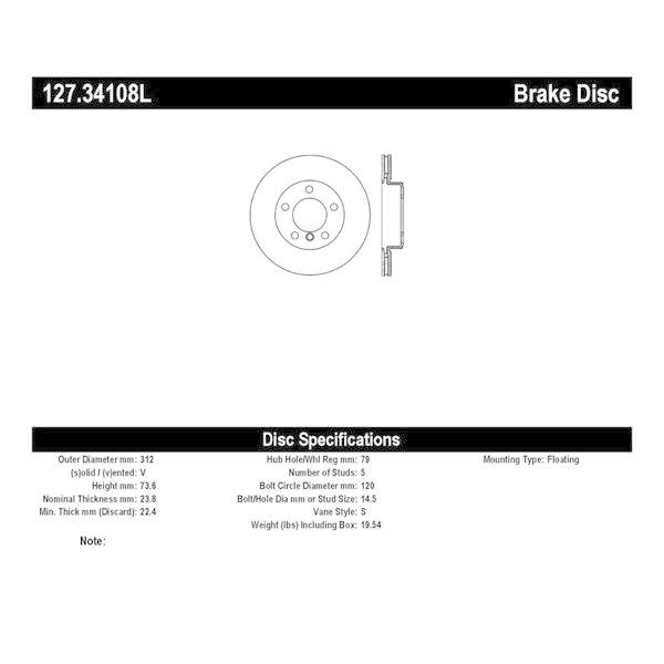 【USA在庫あり】 sto127.34108L StopTech 9/07年-09年 BMW 328 スリット＆ドリルド 左フロント ローター JP店_2