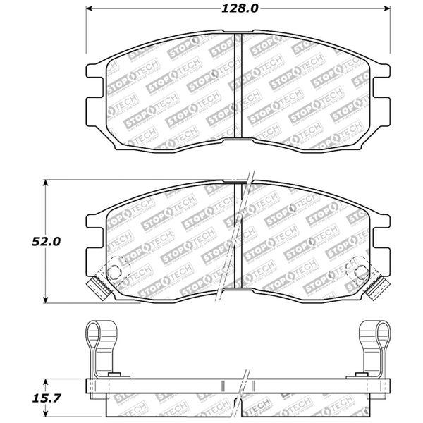 【USA在庫あり】 sto309.04840 StopTech Performance 4/89-99 Mitsubishi Eclipse GST Front Brake Pads JP店の画像
