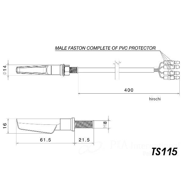 TS115B rizoma リゾマ ウインカー Turn signal CORSA S (3 function) (ペア セット) 汎用 ブラック JP店_2