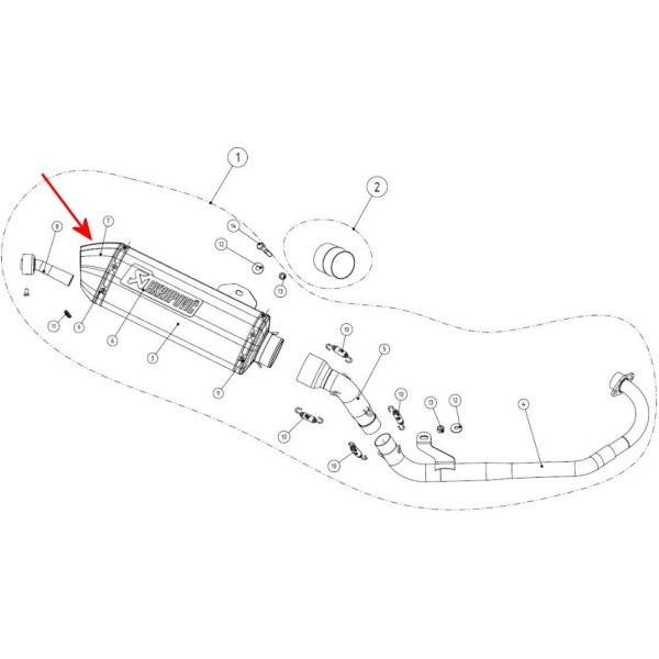 V-EC146 アクラポビッチ AKRAPOVIC リペア カーボンエンドキャップ ヘックス JP店