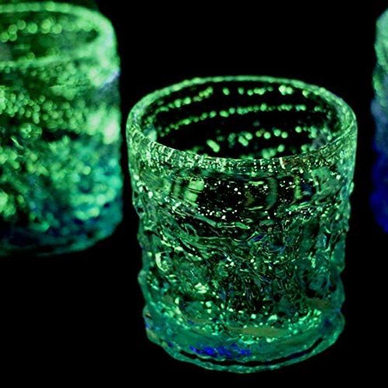 ロックグラス 琉球 ガラス グラス ほたる石 蛍入り (ホタル珊瑚グラス) 青｜hiroes｜02