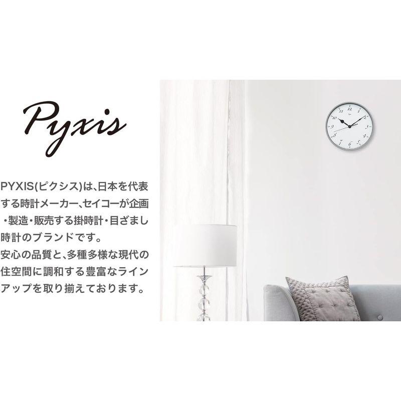 セイコークロック 掛時計 PYXIS ピクシス アルミ・グレー 直径290×39mm NA703N｜hiroes｜02