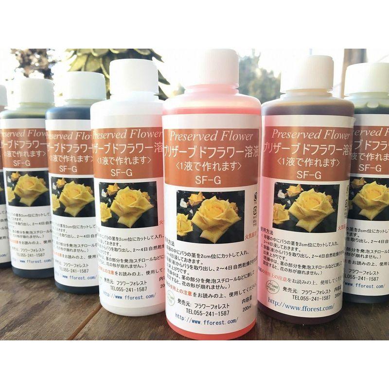 プリザーブドフラワー加工液 インスタントプリザ SF-G液（1液タイプ）内容量：200ml (サーモンピンク)｜hiroes｜02