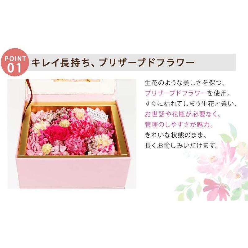 母の日 welzo プリザーブドフラワー 薔薇 あじさい (春うらら ピンク) ギフト 贈り物 誕生日 インテリア｜hiroes｜03