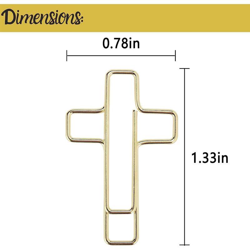 Mr. Pen クロスペーパークリップ 35個パック (ゴールドとローズゴールド色) 聖書ペーパークリップ ジャーナリングペーパークリップ｜hiroes｜06