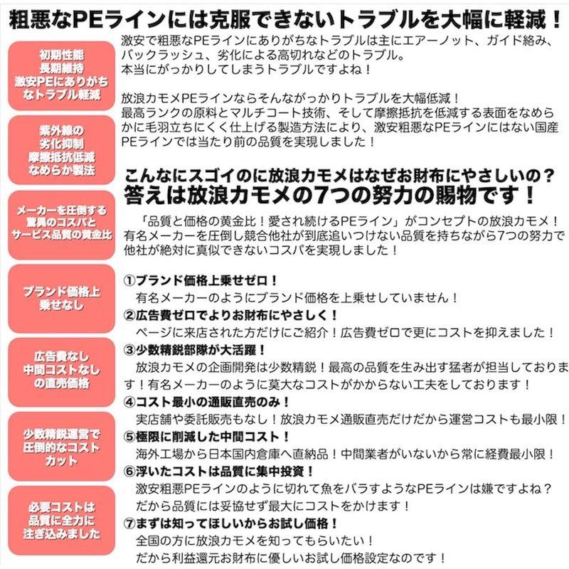 放浪カモメ PEライン 1000M 1.2号 4本編 4BRAID 4ブレイド 放浪カモメオリジナル アルティメットパワー ブレイドライン｜hiroes｜05