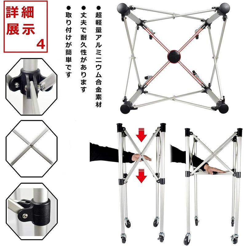 VOODANS テニスボールカート テニスボールカゴ ボール回収 移動式 折り畳み式 約160球収納 テニスボールカート テニスボールカゴ ボール回収 移動式 折り畳み式 約160球収納 5cm