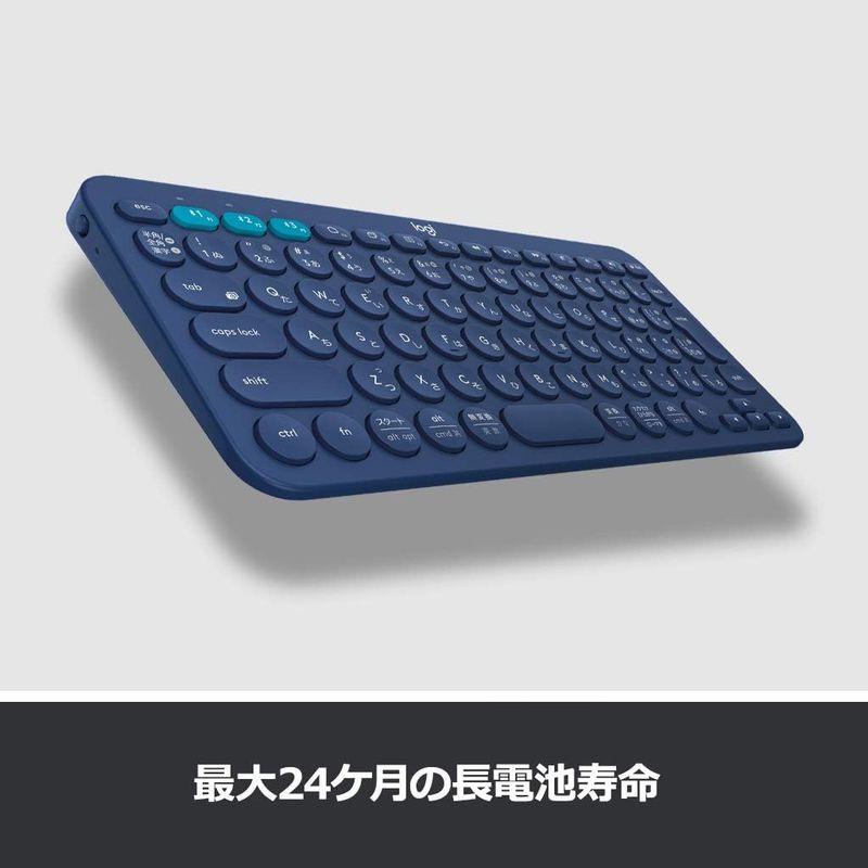 ロジクール ワイヤレスキーボード 無線 キーボード 薄型 小型 K380BL Bluetooth ワイヤレス Windows Mac iOS｜hiroes｜04