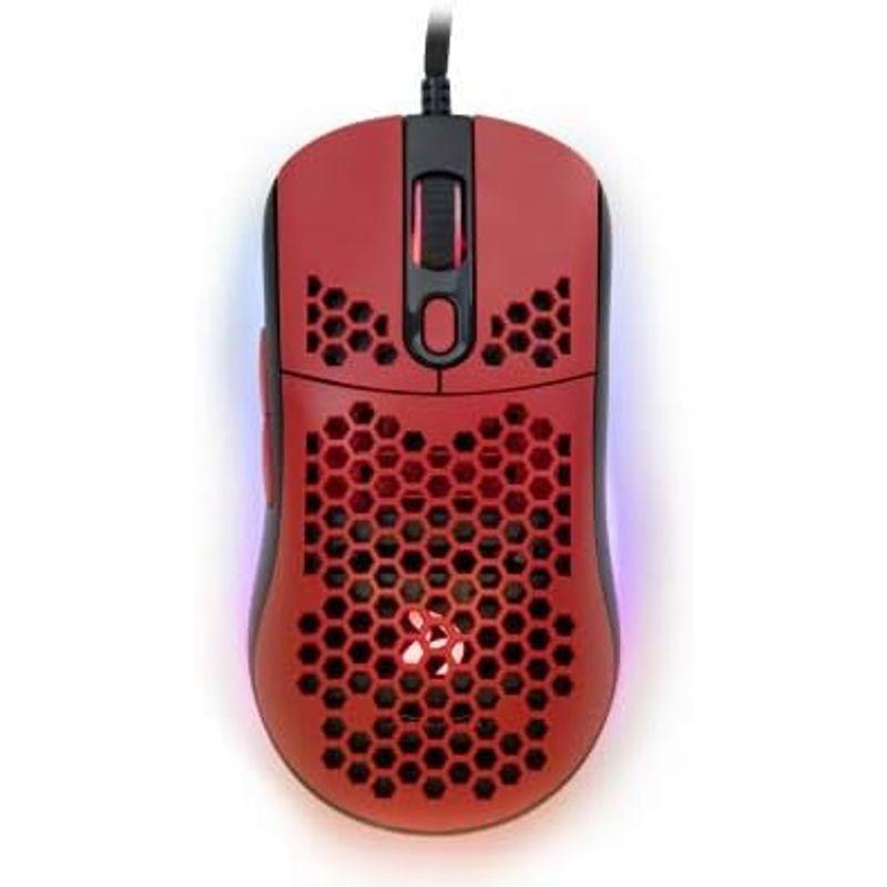 Arozzi ゲーミングマウス Favo Red 軽量マウス ハニカムデザイン 7ボタン RGBライティング AZ-FAVO-BKRD 国内｜hiroes｜04