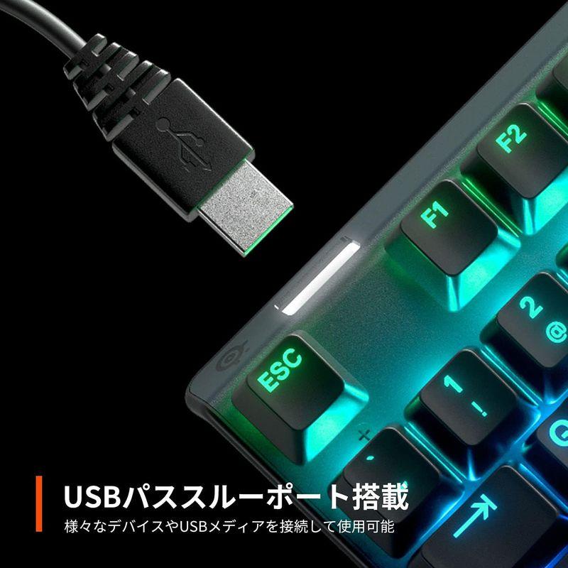 SteelSeries ゲーミングキーボード 青軸 有線 日本語配列 有機ELディスプレイ搭載 Apex 7 Blue Switch 647｜hiroes｜02