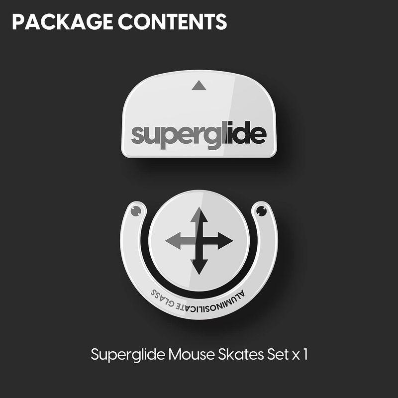 Superglide マウスソール for Logicool Gpro X Superlight マウスフィート 強化ガラス素材 ラウンドエ｜hiroes｜06