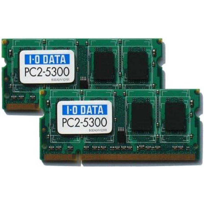 I-O DATA PC2-5300(DDR2-667)対応 200ピン S.O.DIMM 1GBx2 SDX667-H1GX2｜hiroes｜02