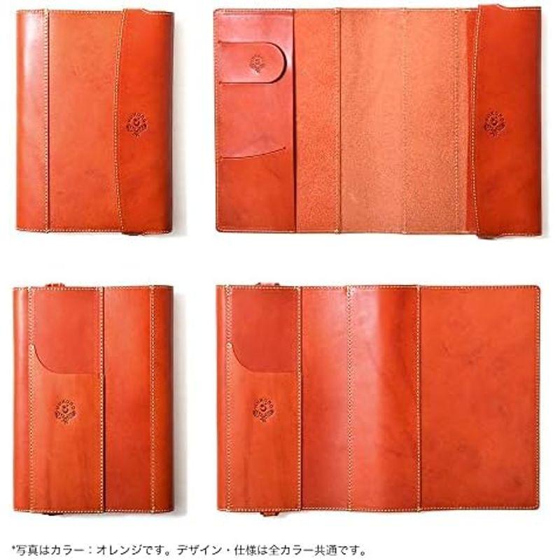 HUKURO ブックカバー 包んで守る B6 メンズ レディース 革 レザー 日本製 オレンジ｜hiroes｜11
