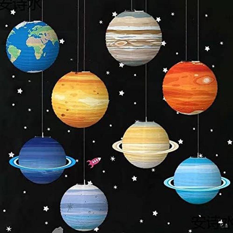8個セット ちょうちん ペーパーランタン 太陽系 8つの惑星の紙提灯 ソーラーシステム 銀河系 天文学 科学 地理の授業用道具 宇宙飛行士｜hiroes｜05