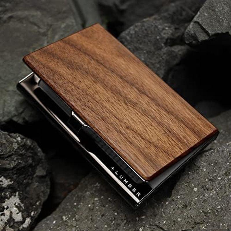 +LUMBER by Hacoa CARD CASE 重厚感のあるステンレス素材と銘木をあわせた木製名刺入れ・カードケース (Walnut)｜hiroes｜09