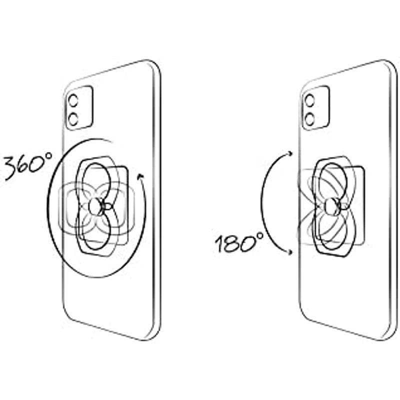 正規輸入品iRing スマホグリップ スタンド フック+ドック プレミアムセット グレイ/ドック ブラック デスク 車載 ホルダー 落下防止｜hiroes｜12